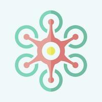 Icon Hexacopter. related to Drone symbol. flat style. simple design editable. simple illustration vector