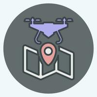 Icon Navigation. related to Drone symbol. color mate style. simple design editable. simple illustration vector