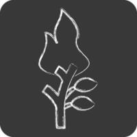 Icon Torch. related to Prehistoric symbol. chalk Style. simple design editable. simple illustration vector