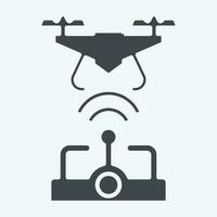 Icon Wireless Control. related to Drone symbol. glyph style. simple design editable. simple illustration vector