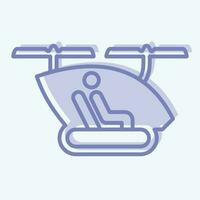 Icon Passanger Drone. related to Drone symbol. two tone style. simple design editable. simple illustration vector