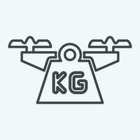 Icon Weight. related to Drone symbol. line style. simple design editable. simple illustration vector