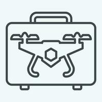 Icon Drone Case. related to Drone symbol. line style. simple design editable. simple illustration vector
