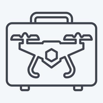 Icon Drone Case. related to Drone symbol. line style. simple design editable. simple illustration vector
