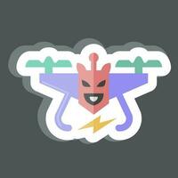 Sticker Toy Drone. related to Drone symbol. simple design editable. simple illustration vector