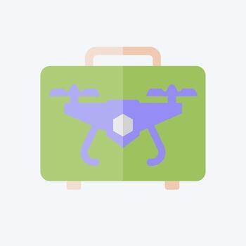 Icon Drone Case. related to Drone symbol. flat style. simple design editable. simple illustration vector