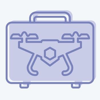 Icon Drone Case. related to Drone symbol. two tone style. simple design editable. simple illustration vector