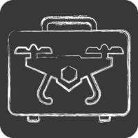 Icon Drone Case. related to Drone symbol. chalk Style. simple design editable. simple illustration vector