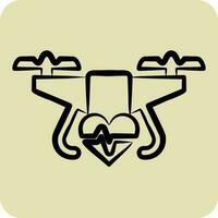 Icon Medical Drone. related to Drone symbol. hand drawn style. simple design editable. simple illustration vector