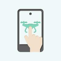 Icon Mobile App. related to Drone symbol. flat style. simple design editable. simple illustration vector