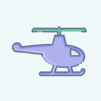 Icon Helicopter. related to Drone symbol. doodle style. simple design editable. simple illustration vector