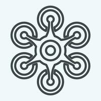 Icon Hexacopter. related to Drone symbol. line style. simple design editable. simple illustration vector