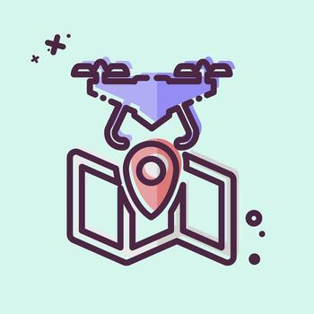 Icon Navigation. related to Drone symbol. MBE style. simple design editable. simple illustration vector