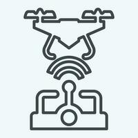 Icon Wireless Control. related to Drone symbol. line style. simple design editable. simple illustration vector