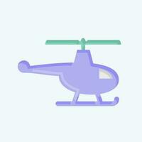 Icon Helicopter. related to Drone symbol. flat style. simple design editable. simple illustration vector