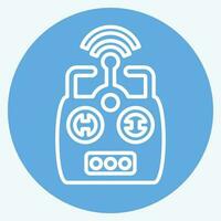 Icon Remote Control. related to Drone symbol. blue eyes style. simple design editable. simple illustration vector