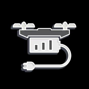 Icon Drone Charging. related to Drone symbol. glossy style. simple design editable. simple illustration vector