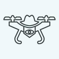 Icon Spy Drone. related to Drone symbol. line style. simple design editable. simple illustration vector