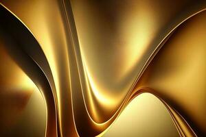 An abstract gold background adorned with subtly gleaming lines, generated by AI photo