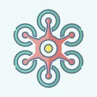 Icon Hexacopter. related to Drone symbol. doodle style. simple design editable. simple illustration vector