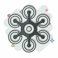 Icon Hexacopter. related to Drone symbol. comic style. simple design editable. simple illustration vector