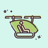 Icon Passanger Drone. related to Drone symbol. MBE style. simple design editable. simple illustration vector