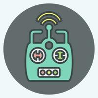 Icon Remote Control. related to Drone symbol. color mate style. simple design editable. simple illustration vector