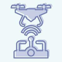 Icon Wireless Control. related to Drone symbol. two tone style. simple design editable. simple illustration vector