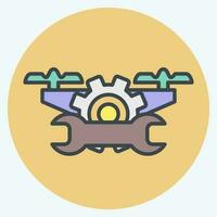Icon Maintenance and Repair. related to Drone symbol. color mate style. simple design editable. simple illustration vector