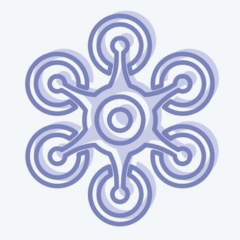 icono hexacóptero. relacionado a zumbido símbolo. dos tono estilo. sencillo diseño editable. sencillo ilustración vector