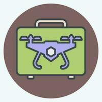 Icon Drone Case. related to Drone symbol. color mate style. simple design editable. simple illustration vector