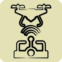 Icon Wireless Control. related to Drone symbol. hand drawn style. simple design editable. simple illustration vector