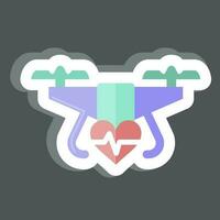 Sticker Medical Drone. related to Drone symbol. simple design editable. simple illustration vector