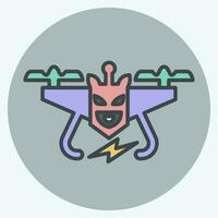 Icon Toy Drone. related to Drone symbol. color mate style. simple design editable. simple illustration vector