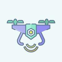 Icon Drone. related to Drone symbol. doodle style. simple design editable. simple illustration vector