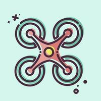 Icon Quadcopter. related to Drone symbol. MBE style. simple design editable. simple illustration vector