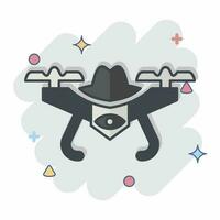 Icon Spy Drone. related to Drone symbol. comic style. simple design editable. simple illustration vector