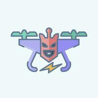 Icon Toy Drone. related to Drone symbol. doodle style. simple design editable. simple illustration vector