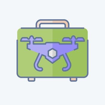 Icon Drone Case. related to Drone symbol. doodle style. simple design editable. simple illustration vector