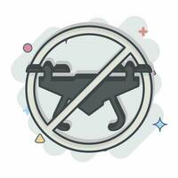 Icon No Drone Zone. related to Drone symbol. comic style. simple design editable. simple illustration vector