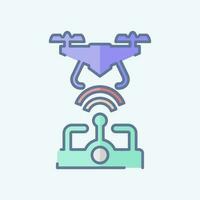 Icon Wireless Control. related to Drone symbol. doodle style. simple design editable. simple illustration vector