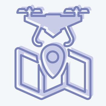 Icon Navigation. related to Drone symbol. two tone style. simple design editable. simple illustration vector