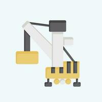 Icon Harbor Crane. related to Construction Vehicles symbol. flat style. simple design editable. simple illustration vector