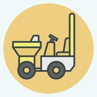 Icon Dumper. related to Construction Vehicles symbol. color mate style. simple design editable. simple illustration vector