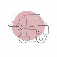 Icon Loader Truck. related to Construction Vehicles symbol. Color Spot Style. simple design editable. simple illustration vector