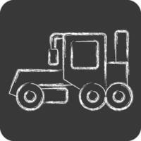 Icon Grader. related to Construction Vehicles symbol. chalk Style. simple design editable. simple illustration vector