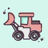 Icon Loader Truck. related to Construction Vehicles symbol. MBE style. simple design editable. simple illustration vector