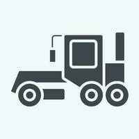 Icon Grader. related to Construction Vehicles symbol. glyph style. simple design editable. simple illustration vector