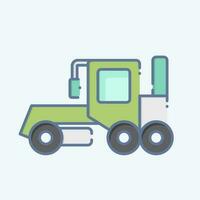 Icon Grader. related to Construction Vehicles symbol. doodle style. simple design editable. simple illustration vector