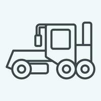 Icon Grader. related to Construction Vehicles symbol. line style. simple design editable. simple illustration vector